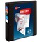 Avery Heavy-Duty View 3 Ring Binder, 1.5 Inch One Touch Slant Rings, 375-Sheet Capacity, DuraHinge, 2.1 Inch Wide Spine, Customizable Clear Cover and Spine, 1 Black Binder (79097)